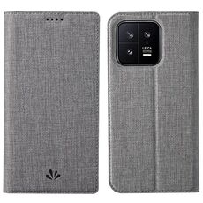Custodia per telefono in pelle magnetica antiurto per Xiaomi 13 ViLi serie DMX (grigio)
