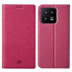Custodia per telefono in pelle magnetica antiurto per Xiaomi 13 ViLi serie DMX (rosa rossa)