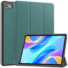 Per Teclast M40 Plus Custodia per tablet in pelle Custer Pure Color 3-Fold (verde scuro)