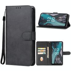 Custodia per telefono in pelle per Nokia C22 (nera)