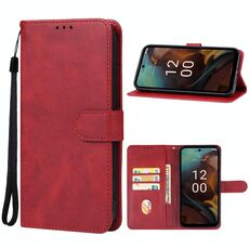 Custodia per cellulare in pelle per Nokia XR21 (rossa)