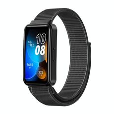 Per Huawei Band 8 cinturino in nylon intrecciato da 16 mm (nero)