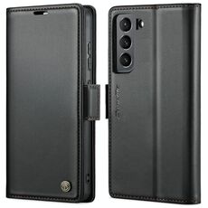 Per Samsung Galaxy S22 5G CaseMe 023 Butterfly Buckle Litchi Texture RFID Custodia in pelle antifurto (nero)