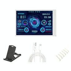 IPS da 3,5 pollici Visualizza tutto il monitor del computer USB Chassis Vice Screen Set 1 (bianco)