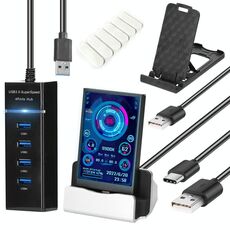 IPS da 3,5 pollici Visualizza tutto il monitor del computer USB Chassis Vice Screen Set 2 (nero)