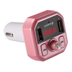 B9 Smart Digital Display Dual USB Caricabatteria da auto Bluetooth con funzione di chiamata in vivavoce (rosa)