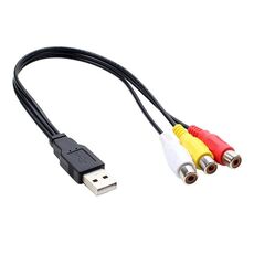 Cavo audio AV da USB a 3 RCA Bus 1 maschio 3 femmina, dimensioni: 25 cm