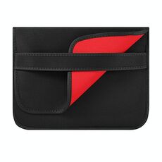 Pochette con patta a sezione orizzontale per laptop in neoprene da 17 pollici (nero)