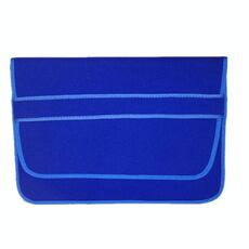 Pochette con patta a sezione orizzontale per laptop in neoprene da 10 pollici (blu)