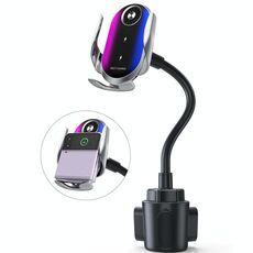Supporto per tazza d'acqua per caricabatterie wireless per auto a doppia bobina per Apple 14/13 / Samsung Z FLIP 4 Series
