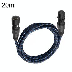 KN006 20 m maschio a femmina linea Canon cavo audio microfono amplificatore di potenza cavo XLR (nero blu)