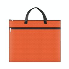 A3-8133 Borsa portadocumenti portatile con cerniera di grande capacità Borsa portadocumenti impermeabile in tessuto Oxford (arancione)