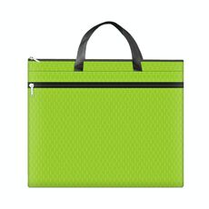 A3-8133 Borsa portadocumenti portatile con cerniera di grande capacità Borsa portadocumenti impermeabile in tessuto Oxford (verde)