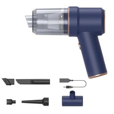 Piccolo aspirapolvere per auto con ricarica wireless Aspirapolvere portatile ad alta potenza, Ordina per colore: 117CD-Blu