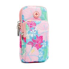B062 Piccola borsa da braccio per cellulare da corsa Borsa da polso per fitness sportivo (rosa)