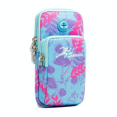 B062 Borsa da braccio per cellulare piccola da corsa Borsa da polso per fitness sportivo (linea viola)