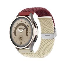 Cinturino per orologio in nylon intrecciato con fibbia da 20 mm (vino rosso Starlight)