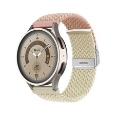 Cinturino per orologio in nylon intrecciato con fibbia da 20 mm (Milk Starlight)