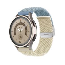 Cinturino per orologio in nylon intrecciato con fibbia da 20 mm (Cyan Blue Starlight)