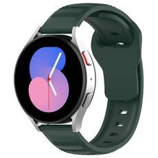 Cinturino di ricambio in silicone con motivo a pois universale da 20 mm (verde scuro)