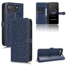 Per Asus ROG Phone 7 Custodia in pelle a nido d'ape Dot Texture (blu)