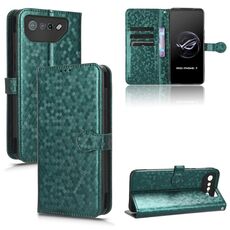 Per Asus ROG Phone 7 Custodia in pelle a nido d'ape Dot Texture (verde)