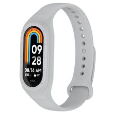 Per cinturino di ricambio in silicone integrato Xiaomi Mi Band 8 (grigio)