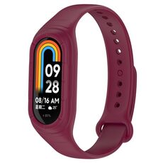 Per cinturino di ricambio in silicone integrato Xiaomi Mi Band 8 (rosso vino)