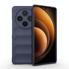 Per vivo X100 5G Magic Shield TPU + custodia per telefono in flanella (blu scuro)