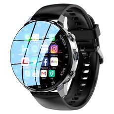 A3 1,43 pollici IP67 impermeabile 4G Android 8.1 Smart Watch supporto riconoscimento facciale / GPS, specifica: 2G + 16G (nero)