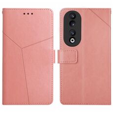 Per Honor 90 Custodia in pelle con motivo a forma di Y (rosa)