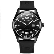 OLEVS 9962 Orologio al quarzo impermeabile multifunzionale da uomo (argento + nero)