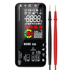 Multimetro per misurazione della temperatura a infrarossi con schermo a colori intelligente BSIDE S30 (nero)