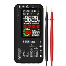 Multimetro per misurazione della temperatura a infrarossi con schermo a colori intelligente BSIDE S30X (nero)