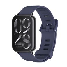 Per Xiaomi Mi Band 8 Pro Mijobs cinturino in silicone traspirante con foro piatto (blu notte + nero)