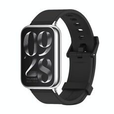 Per Xiaomi Mi Band 8 Pro Mijobs cinturino in silicone traspirante (nero argento)