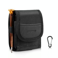 HAWEEL Borsa a marsupio per il trasporto con clip da cintura in panno di nylon per cellulare (nero)