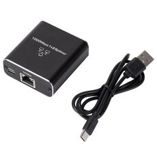OZHW3 RJ45 1 a 2 Adattatore splitter Rete 1000M LAN Ethernet Connettore femmina