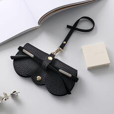 3pcs custodia per occhiali portatile custodia per clip per gioielli (nero)