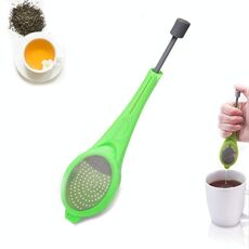 2pcs colino da tè riutilizzabile infusore da tè stantuffo incorporato portatile in plastica per uso alimentare colino da tè e caffè