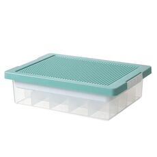 Scatola di immagazzinaggio di blocchi di costruzione di parti di giocattoli per bambini (verde)