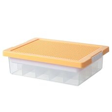 Scatola di immagazzinaggio di blocchi di costruzione di parti di giocattoli per bambini (giallo)