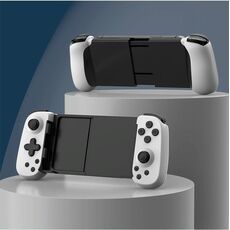 D6 Bluetooth Gamepad retrattile Dual Hall a sei assi somatosensoriale per Android/IPhone/Switch (bianco nero)