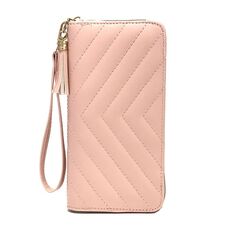 Lingerie Portafoglio lungo da donna Borsa per cellulare con pochette di grande capacità (rosa)