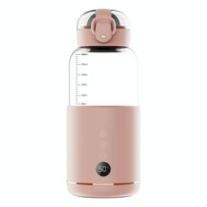 Bollitore elettrico scaldabagno istantaneo wireless da 300 ml per latte artificiale con capacità della batteria di 5200 mAh (rosa)