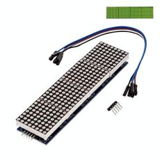 MAX7219 Modulo battage punto LH Modulo di controllo a chip singolo Display 4 in 1 con cavo 5P, specifica: luce verde