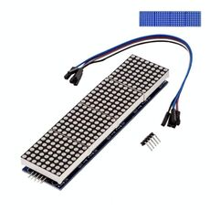 MAX7219 Modulo battage punto LH Modulo di controllo a chip singolo Display 4 in 1 con cavo 5P, specifica: luce blu