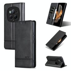 Per Honor Magic6 Pro AZNS custodia magnetica in pelle di vitello con vibrazione (nera)