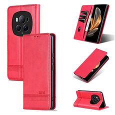 Per Honor Magic6 Pro AZNS custodia magnetica in pelle di vitello con vibrazione (rossa)