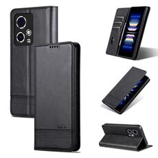 Custodia per telefono in pelle flip con texture magnetica per Honor 90 GT AZNS (nera)